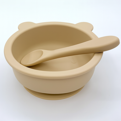 Bol et Cuillère Bébé en Silicone – Personnalisation Gratuite avec Prénom